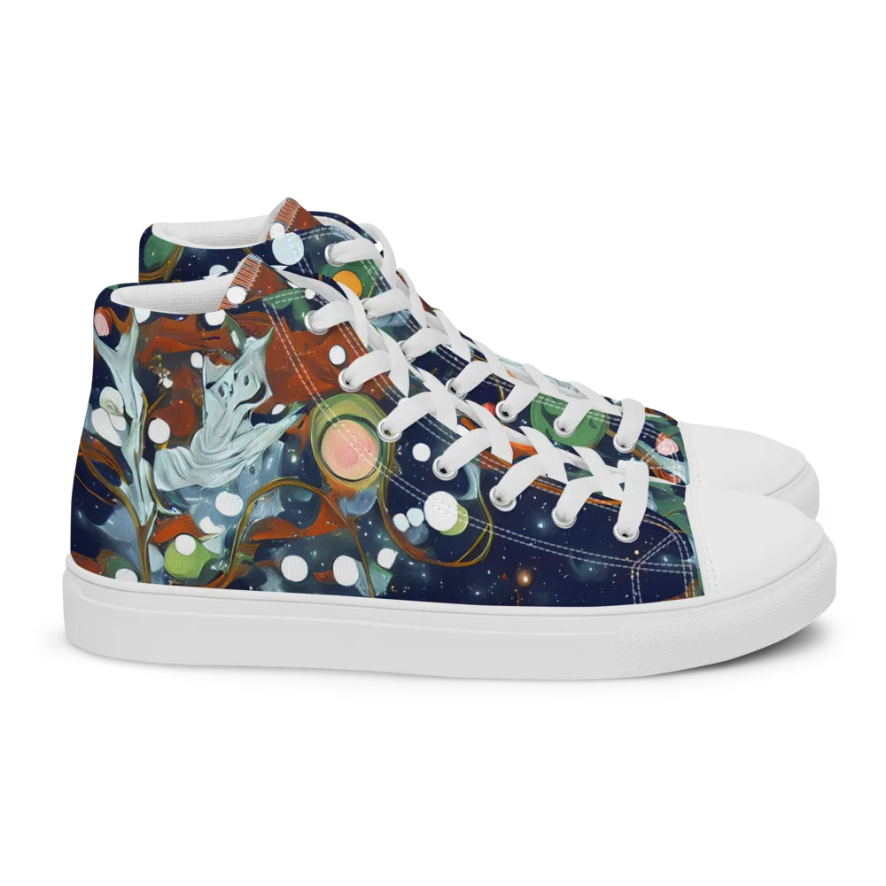 Indigo Wilds on Women's High Top Canvas Shoes — Right