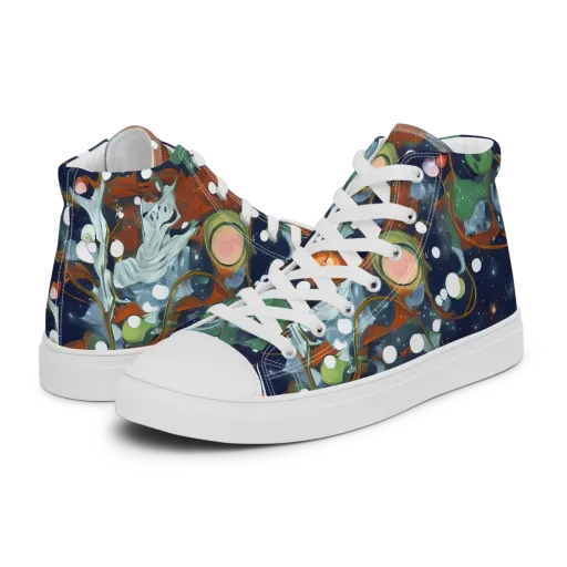 Indigo Wilds on a Women's High Top Canvas Shoes