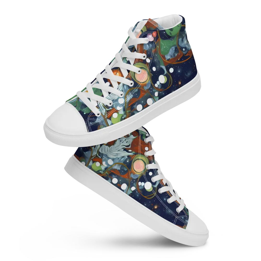 Indigo Wilds on Women's High Top Canvas Shoes — Front