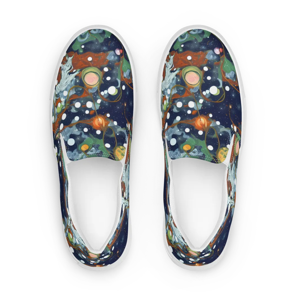 Indigo Wilds on Men's Slip-On Canvas Shoes — Front