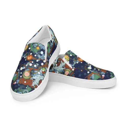Indigo Wilds on a Men's Slip-On Canvas Shoes