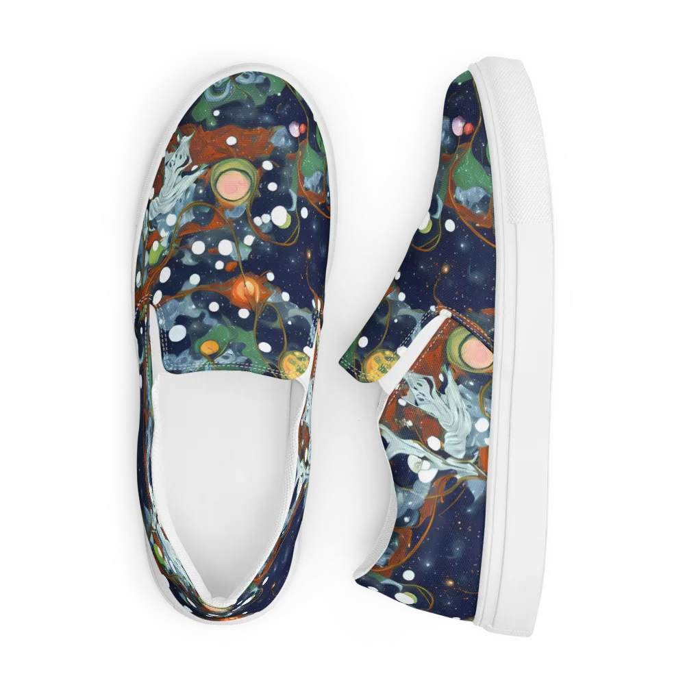 Indigo Wilds on Men's Slip-On Canvas Shoes — Front
