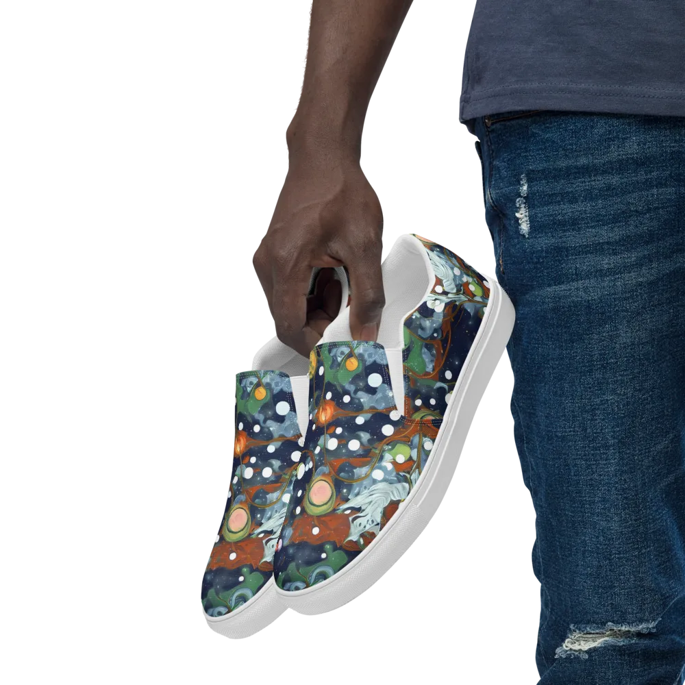 Indigo Wilds on Men's Slip-On Canvas Shoes — Left Front
