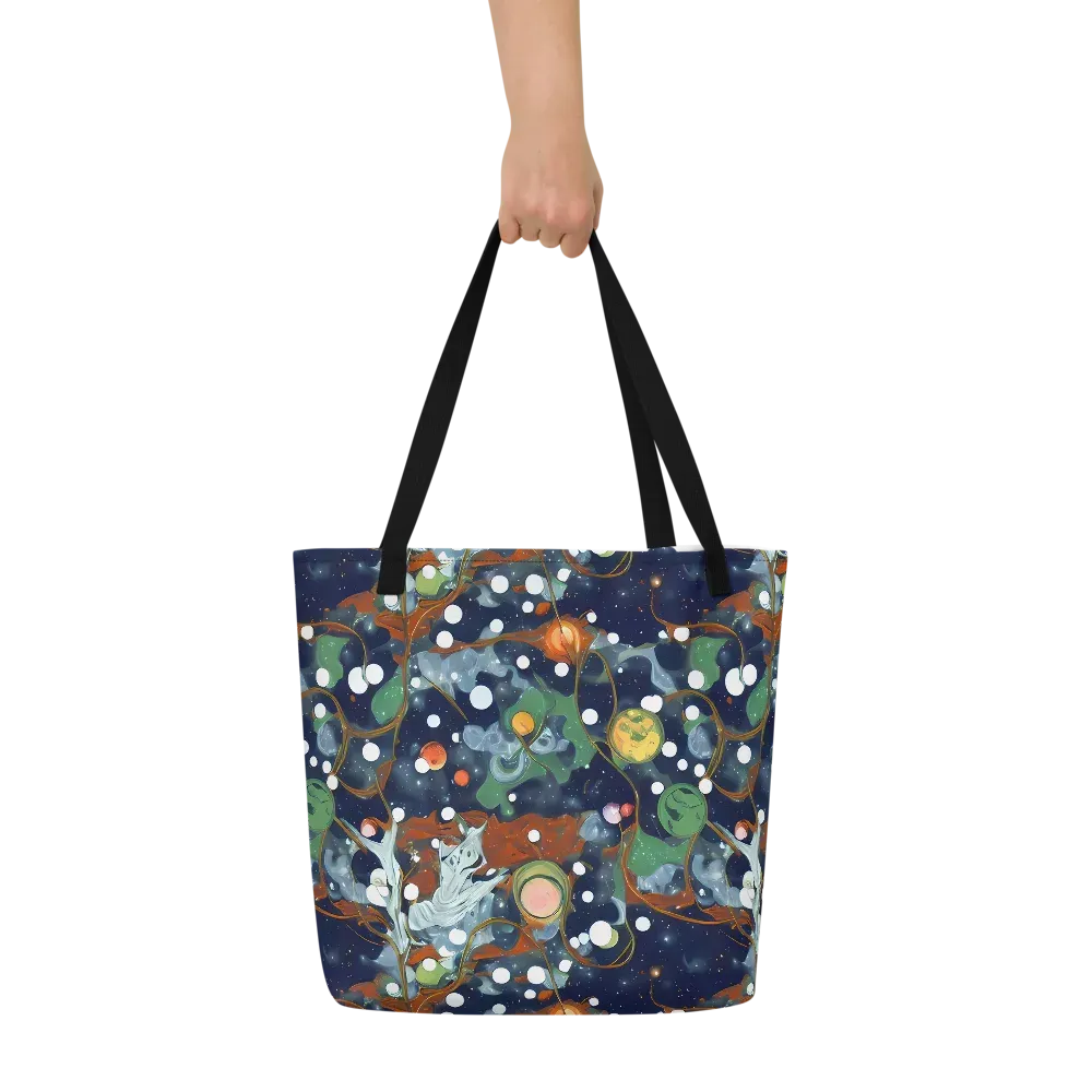 Indigo Wilds on Large Tote Bag W/ Pocket — Front
