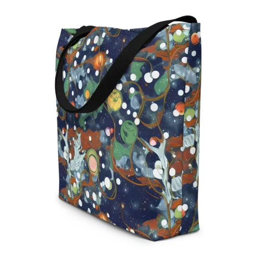 Indigo Wilds on a Large Tote Bag W/ Pocket
