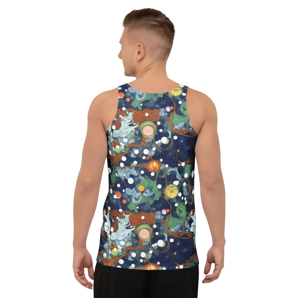 Indigo Wilds on Men's Tank Top — Back