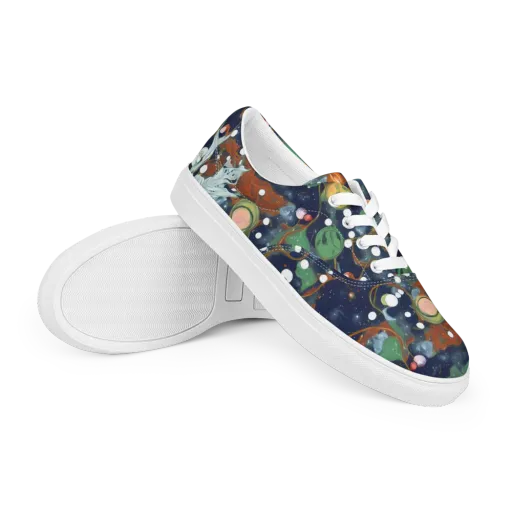 Indigo Wilds on a Men's Lace-Up Canvas Shoes
