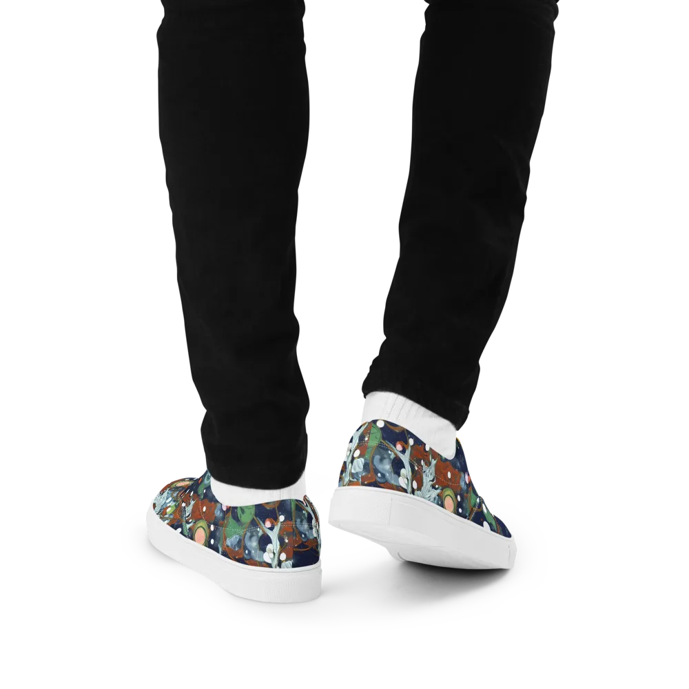 Indigo Wilds on Men's Lace-Up Canvas Shoes — Back