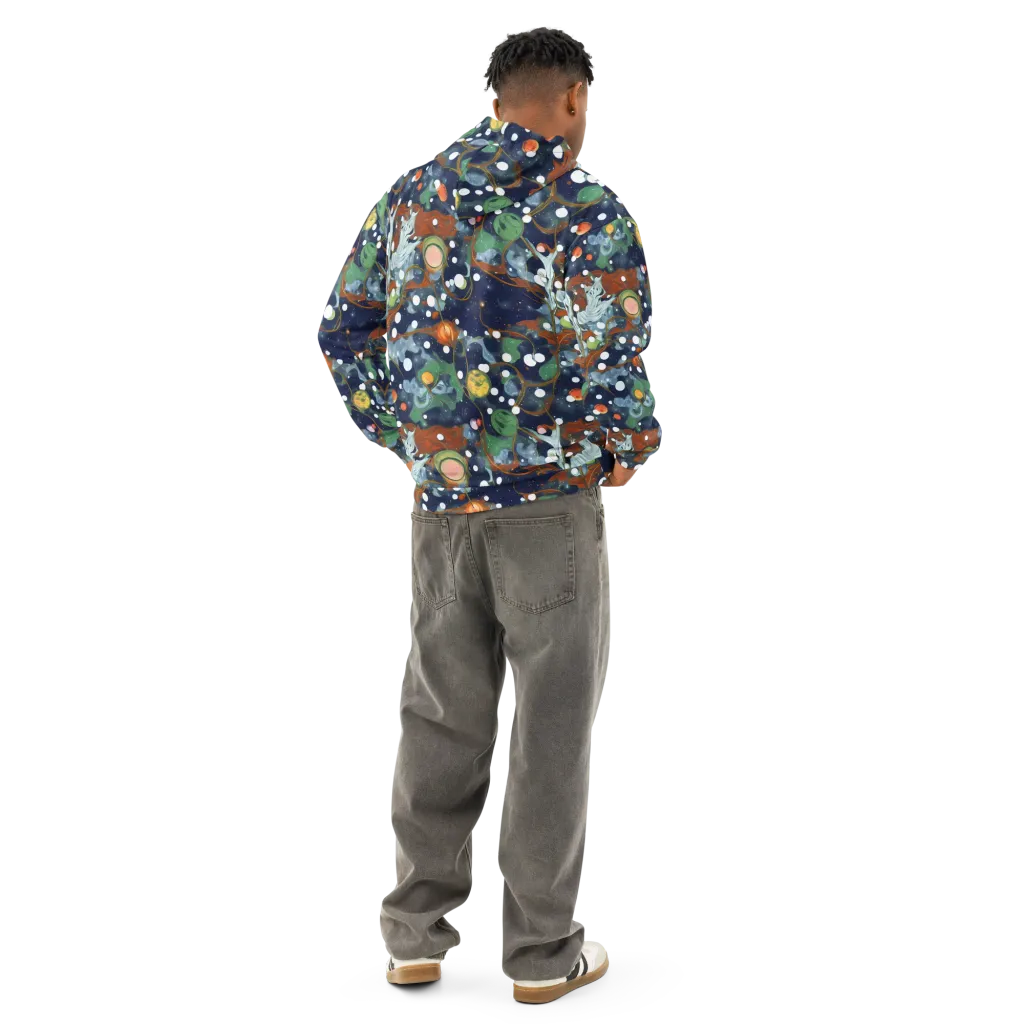 Indigo Wilds on Cotton Hoodie — Back