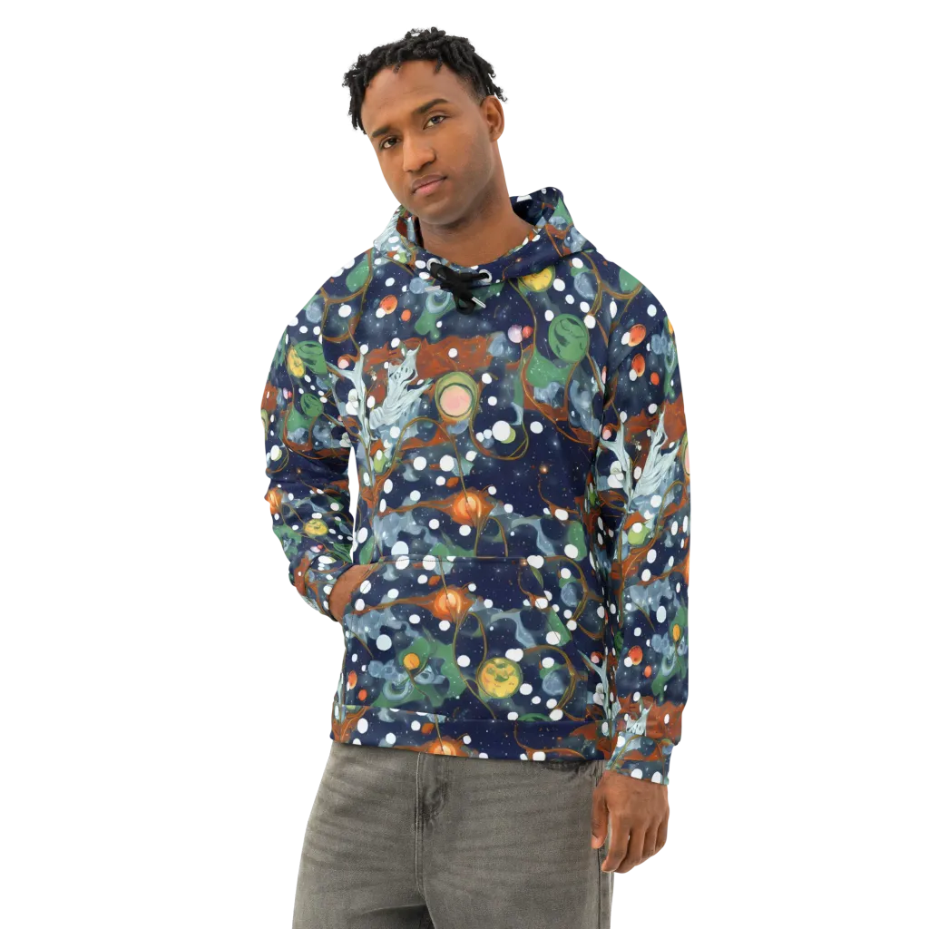 Indigo Wilds on Cotton Hoodie — Left Front