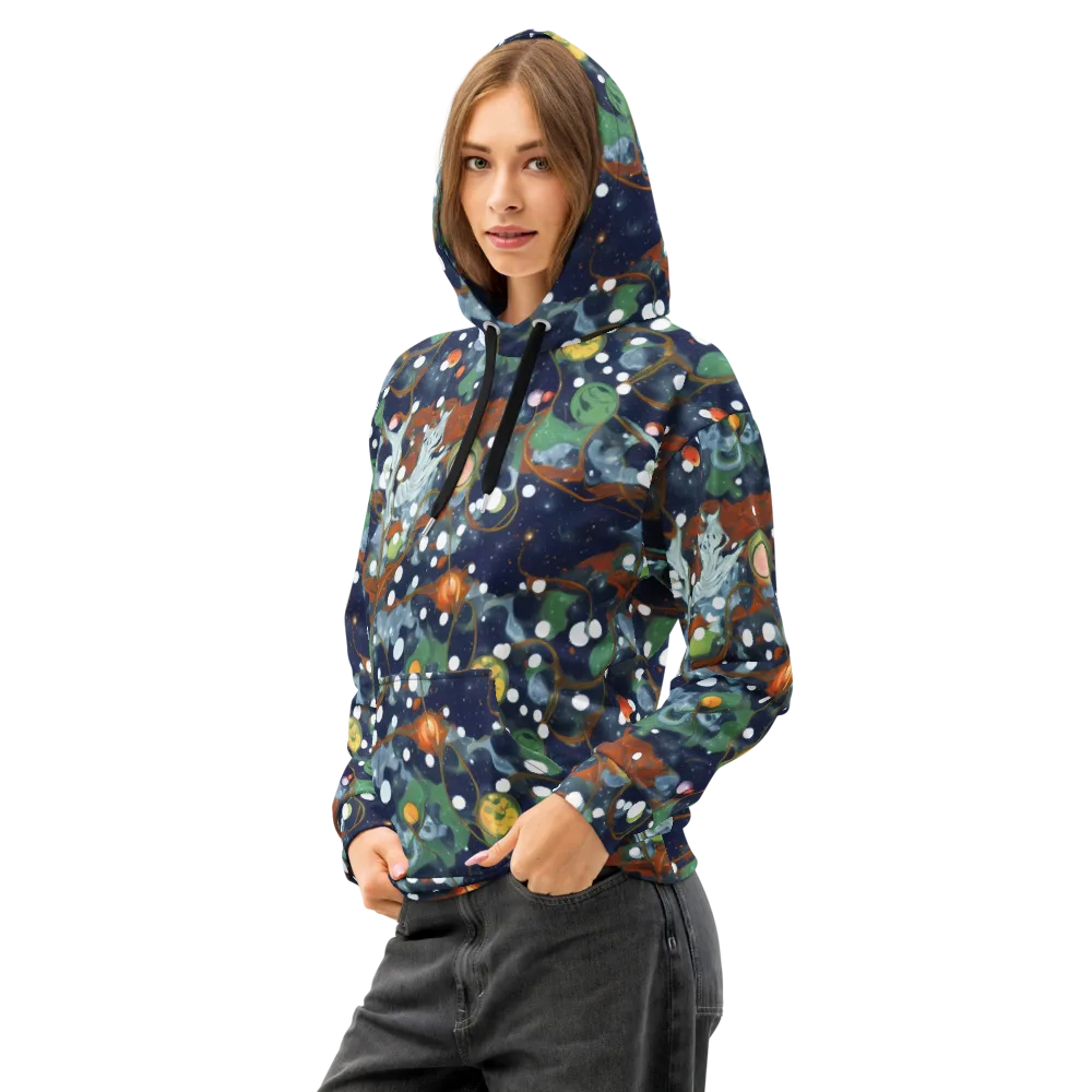 Indigo Wilds on Cotton Hoodie — Left Front