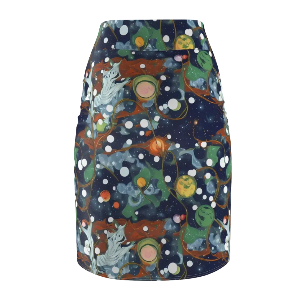 Indigo Wilds on Pencil Skirt — Back