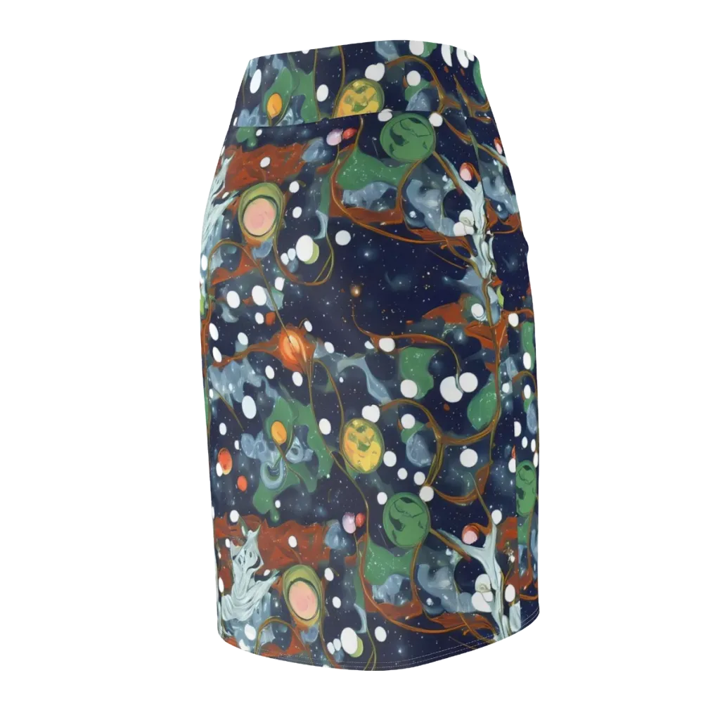 Indigo Wilds on Pencil Skirt — Back Side