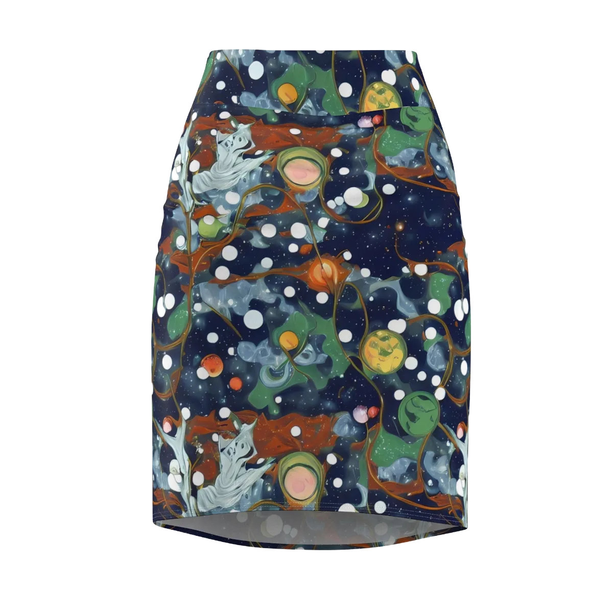 Indigo Wilds on Pencil Skirt — Front
