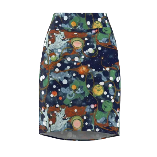 Indigo Wilds on a Pencil Skirt
