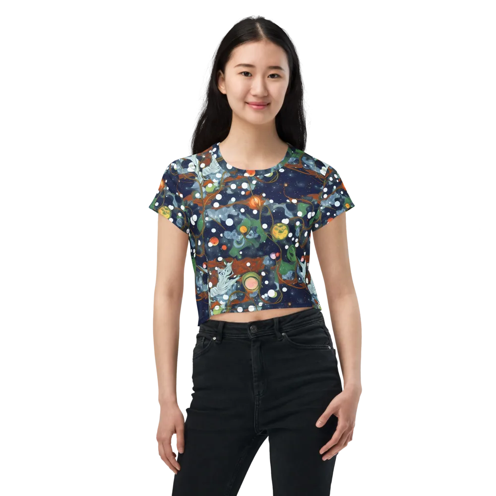 Indigo Wilds on Crop Tee — Front