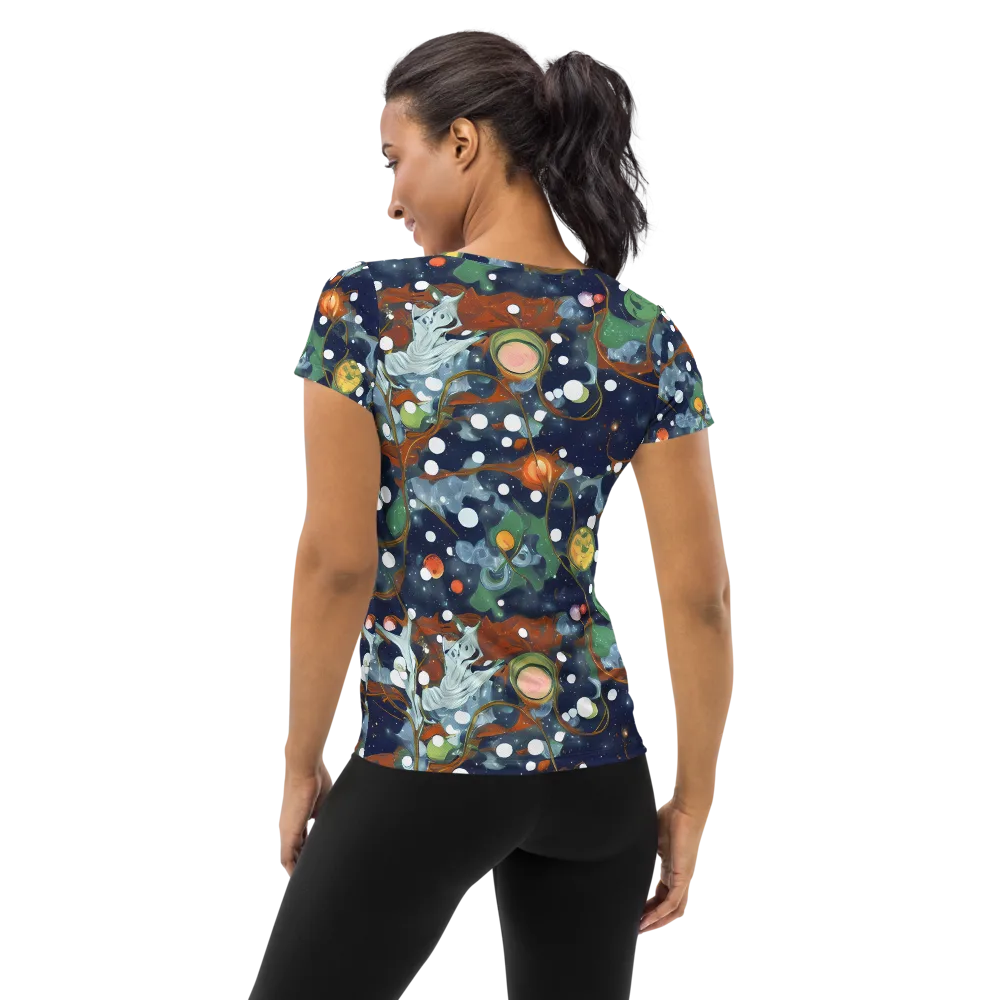 Indigo Wilds on Women's Athletic T-Shirt — Back
