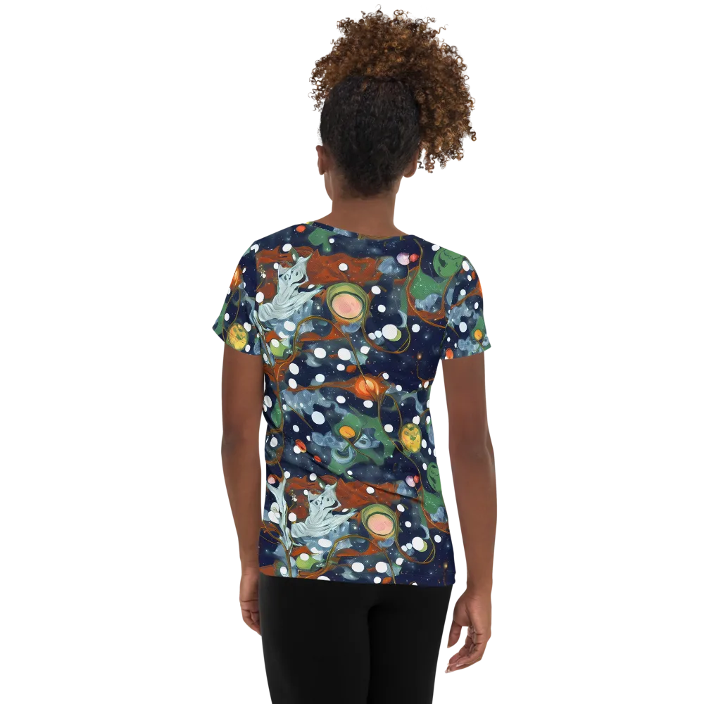 Indigo Wilds on Women's Athletic T-Shirt — Back