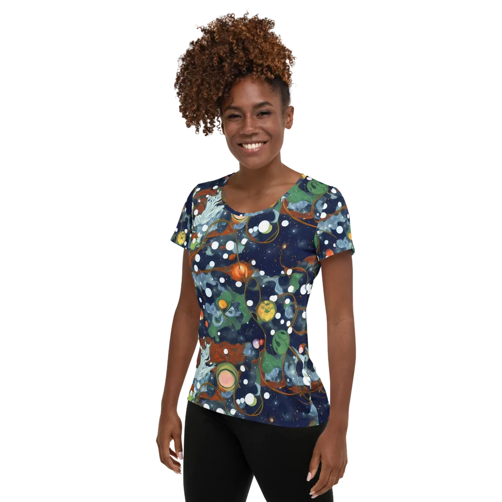 Indigo Wilds on Women's Athletic T-Shirt — Left