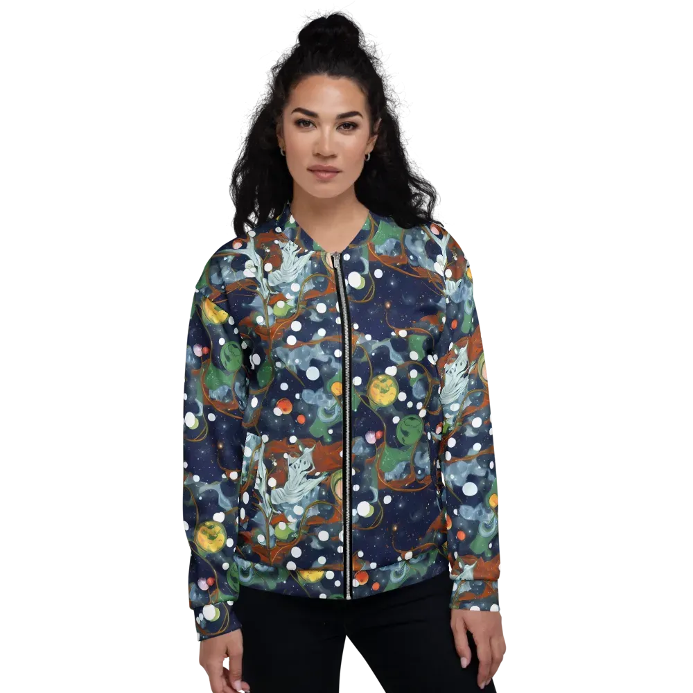 Indigo Wilds on Bomber Jacket — Front