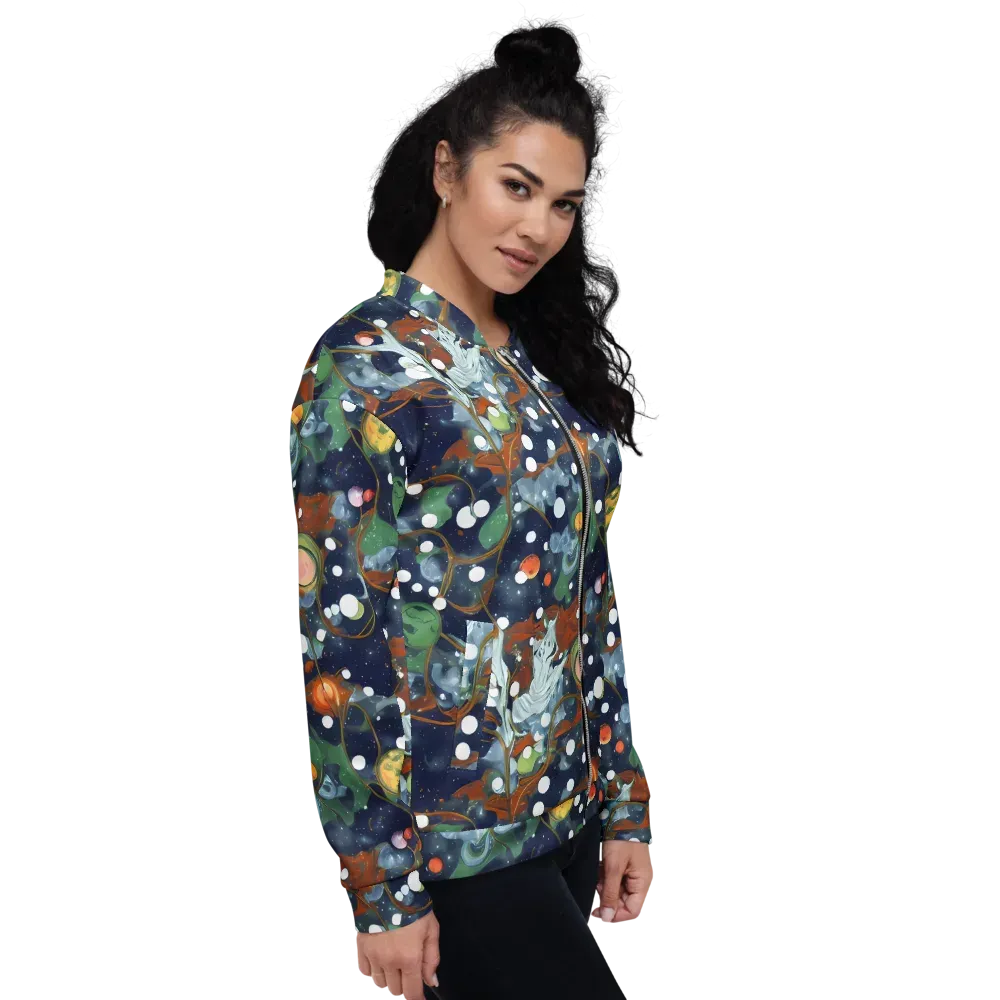 Indigo Wilds on Bomber Jacket — Right