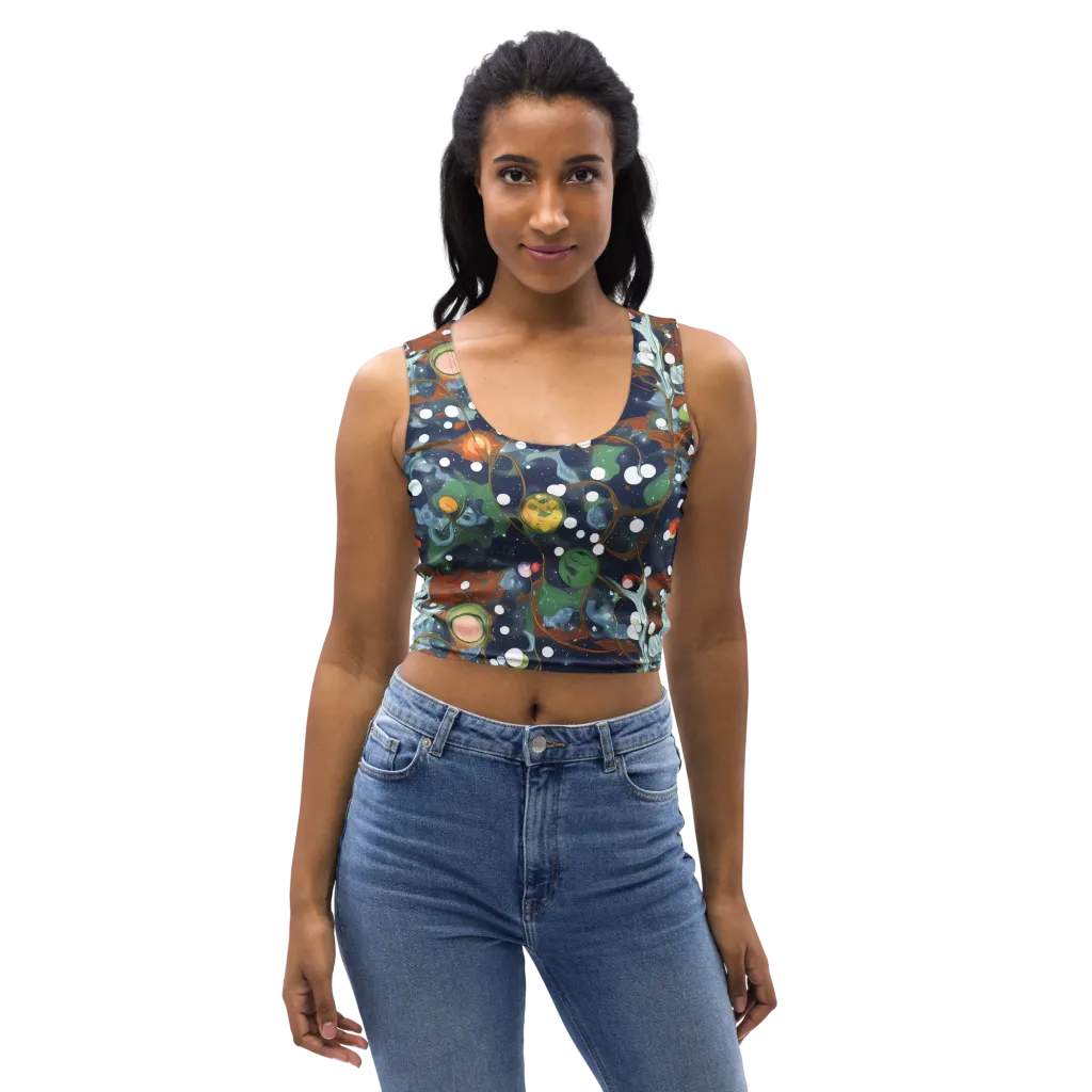 Indigo Wilds on Crop Top — Front