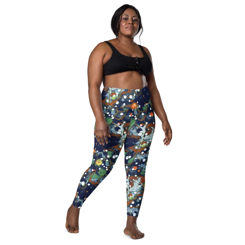 Indigo Wilds on Leggings with Pockets — Front