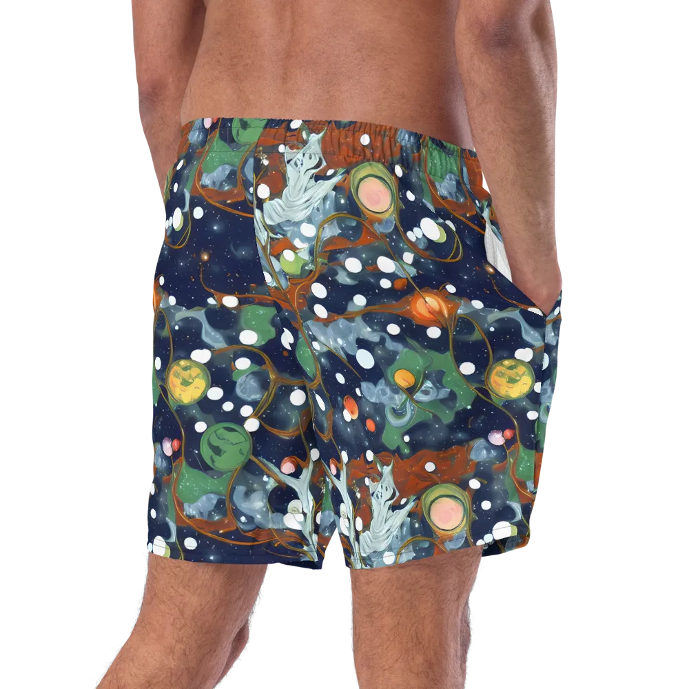 Indigo Wilds on Swim Trunks — Right Back