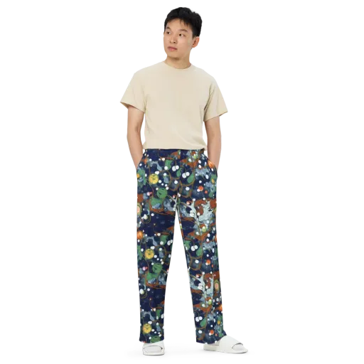 Indigo Wilds on a Wide-Leg Pants