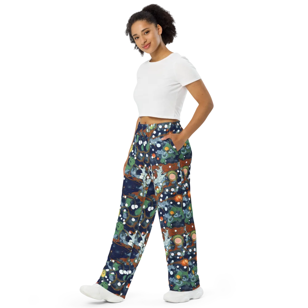 Indigo Wilds on Wide-Leg Pants — Left Front