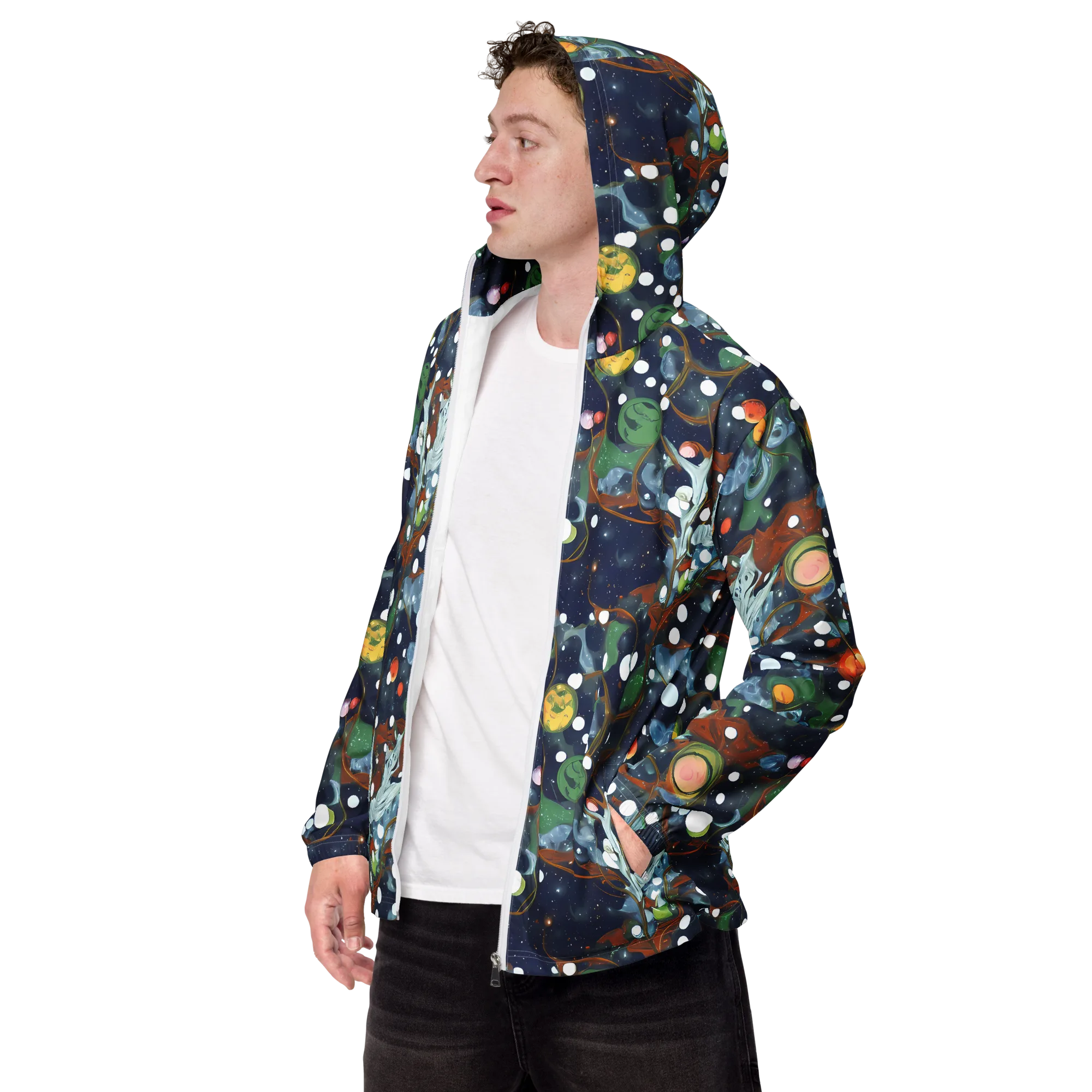 Indigo Wilds on Men's Windbreaker — Left Front