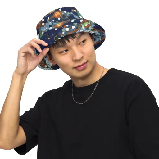 Indigo Wilds on a Reversible Bucket Hat