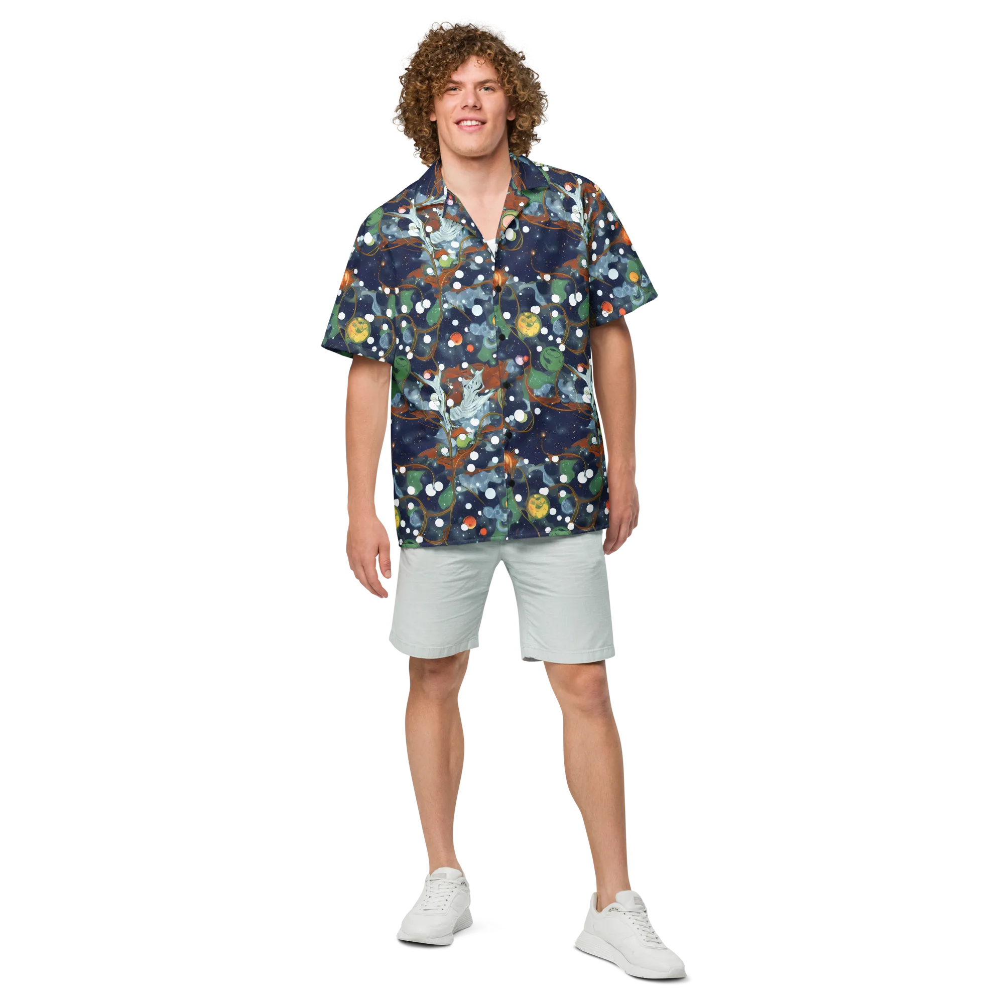 Indigo Wilds on Button Shirt — Front