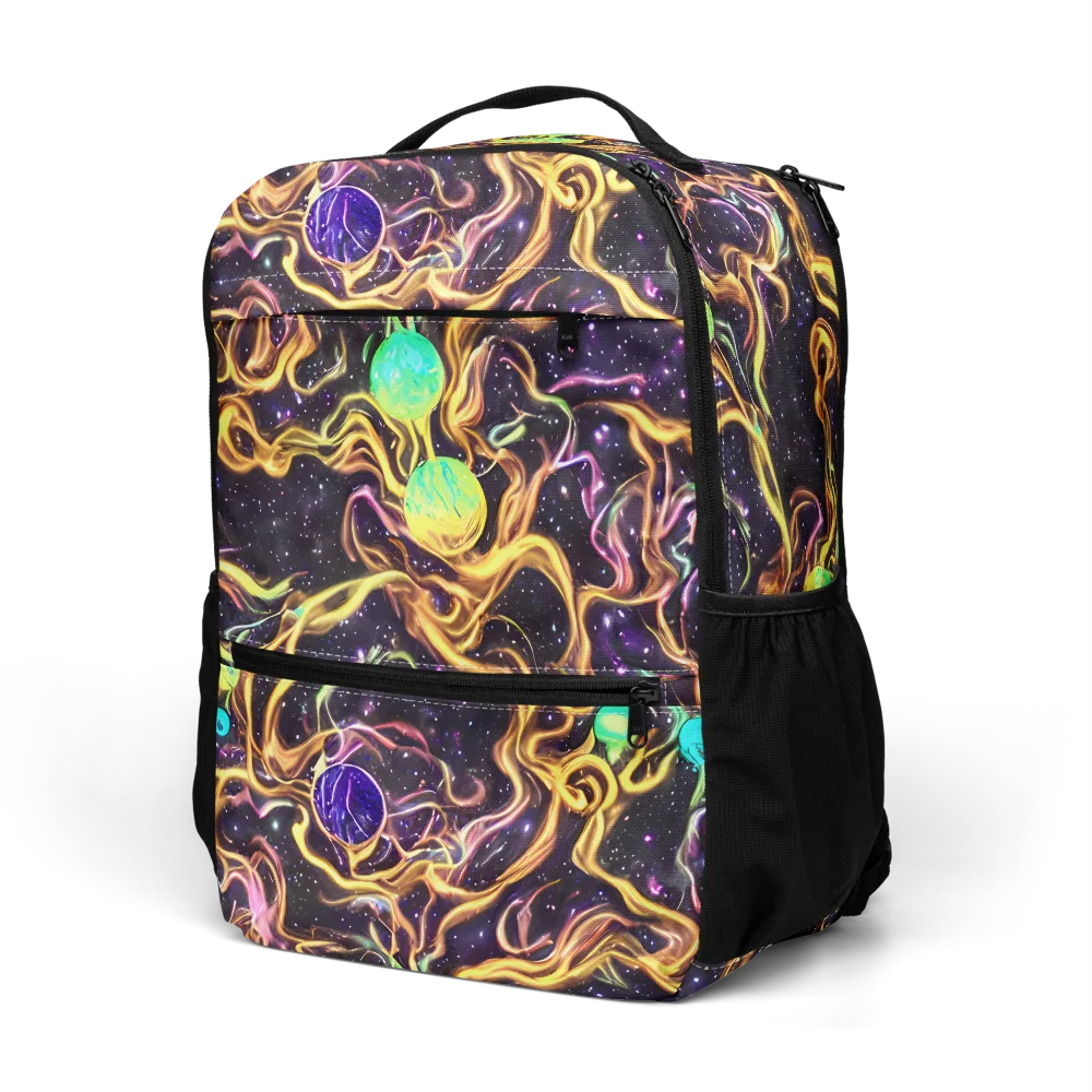 Planetary Tangle on Utility Backpack — Left Front