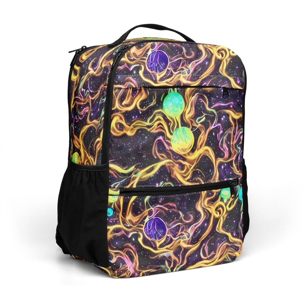 Planetary Tangle on Utility Backpack — Right Front