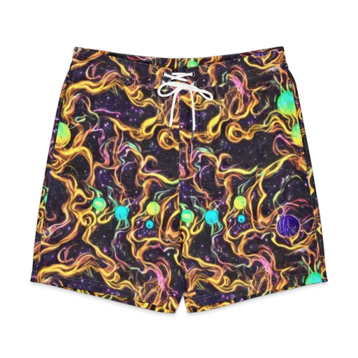 Planetary Tangle on a Men's Board Shorts