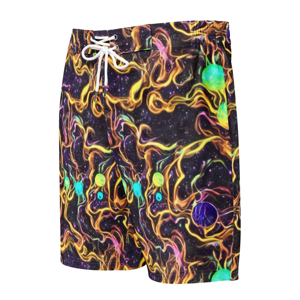 Planetary Tangle on Men's Board Shorts — Front