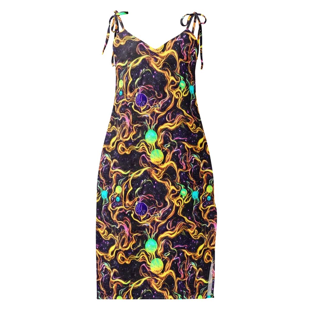 Planetary Tangle on Slip Dress — Front