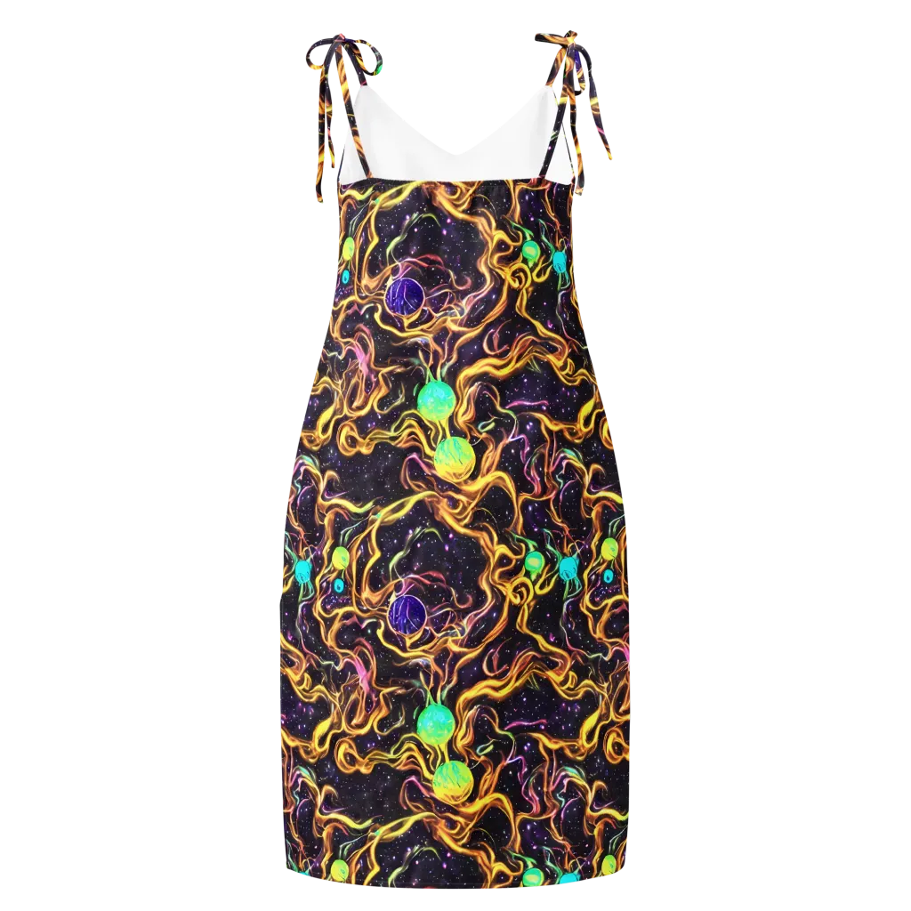 Planetary Tangle on Slip Dress — Back