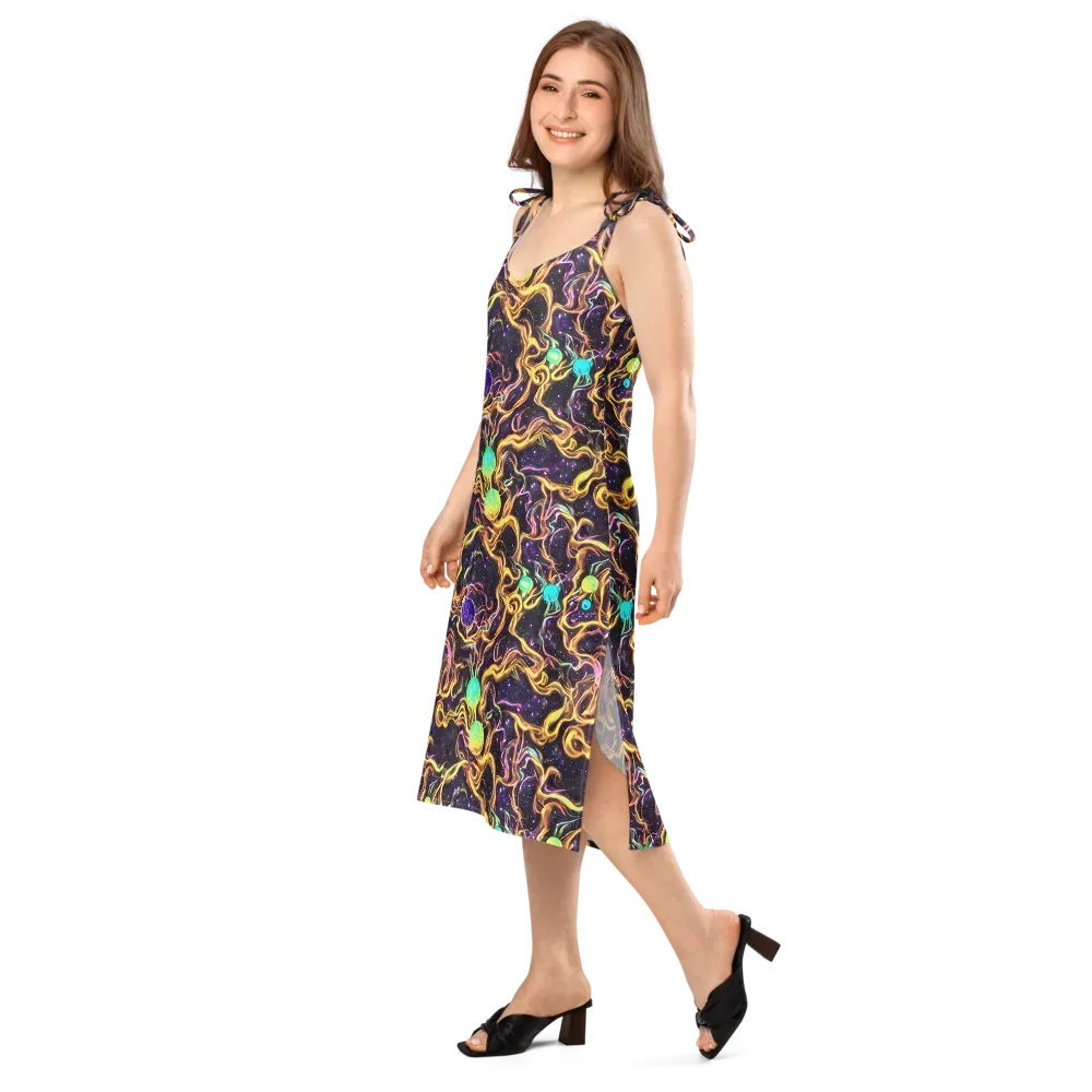 Planetary Tangle on Slip Dress — Left Front