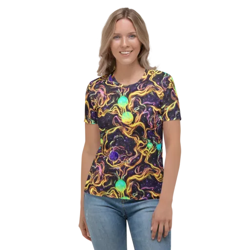 Planetary Tangle on a Women's Crew Neck T-Shirt