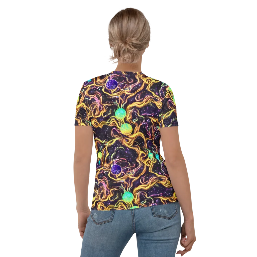 Planetary Tangle on Women's Crew Neck T-Shirt — Back