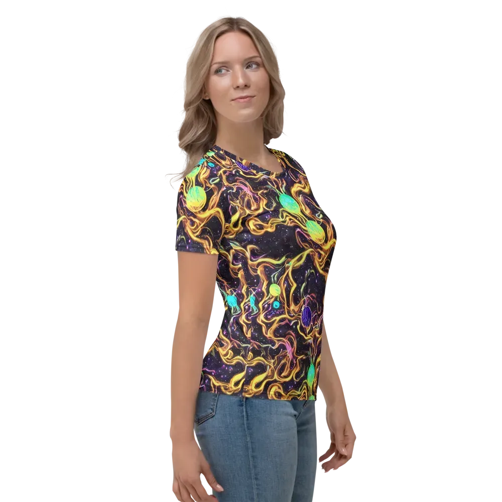 Planetary Tangle on Women's Crew Neck T-Shirt — Right