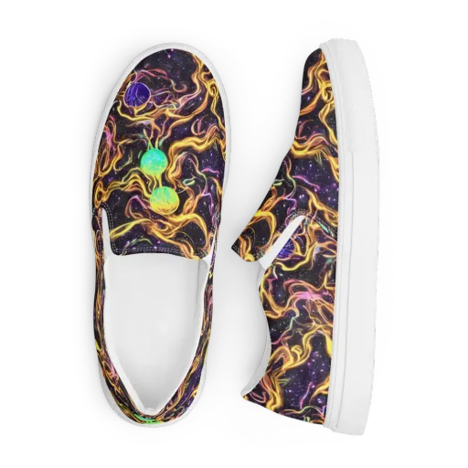 Planetary Tangle on a Men's Slip-On Canvas Shoes