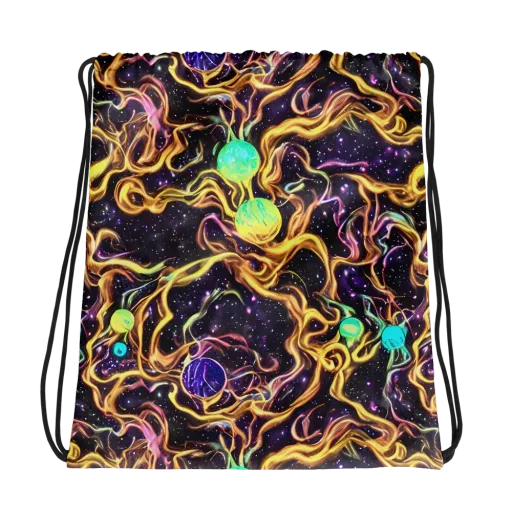 Planetary Tangle on a Drawstring Bag