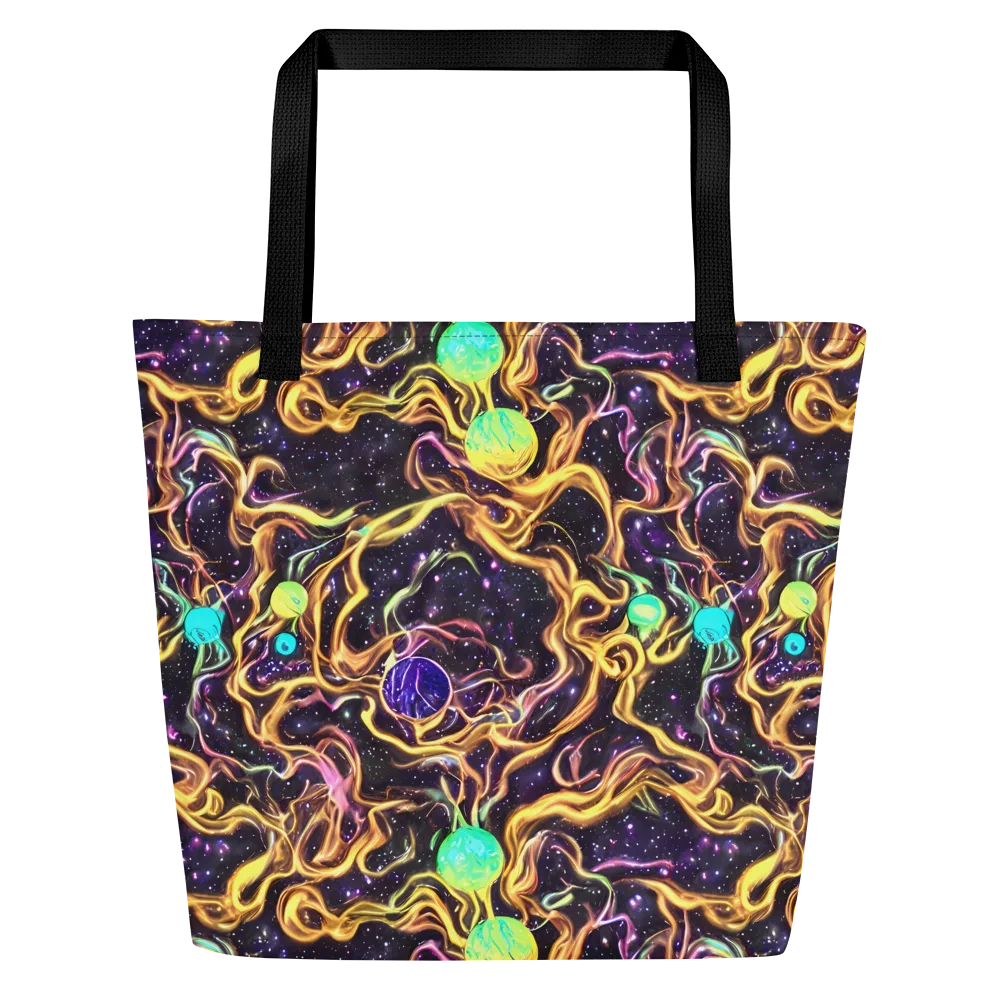 Planetary Tangle on Large Tote Bag W/ Pocket — Front
