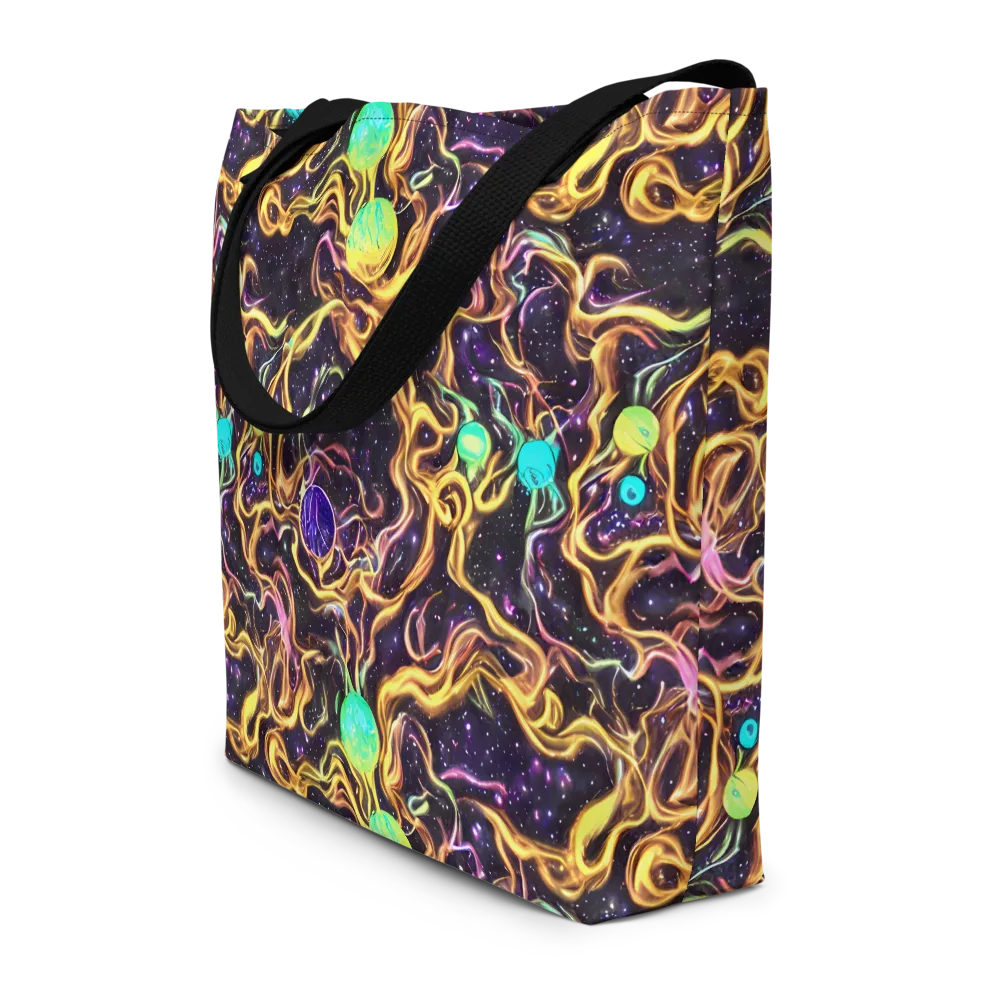 Planetary Tangle on Large Tote Bag W/ Pocket — Front