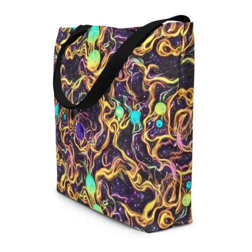 Planetary Tangle on a Large Tote Bag W/ Pocket
