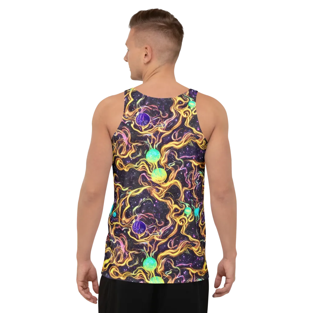 Planetary Tangle on Men's Tank Top — Back