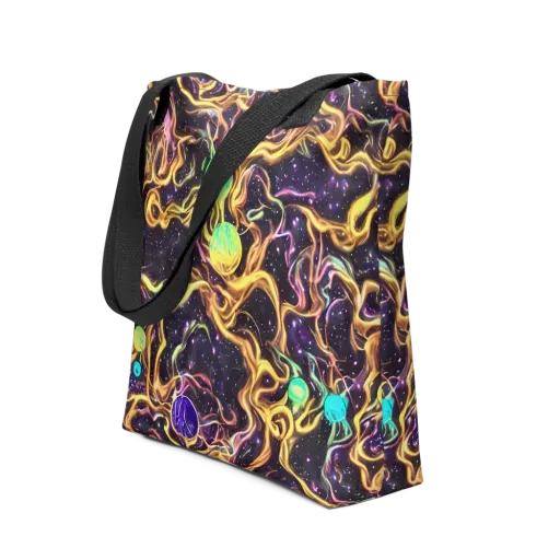 Planetary Tangle on a Tote Bag